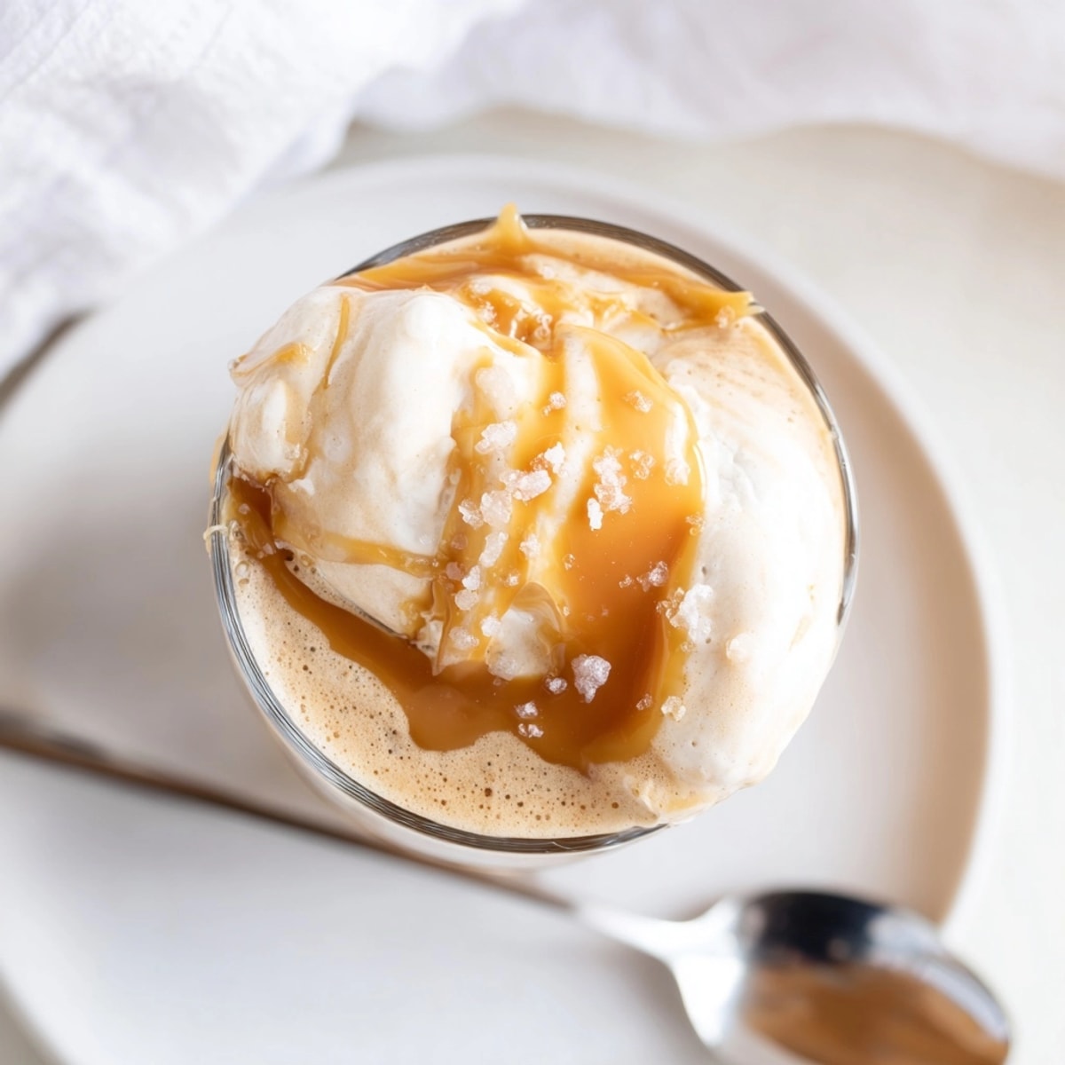 Homemade Salted Caramel Cold Foam, thick and frothy, ready to crown your favorite beverage.