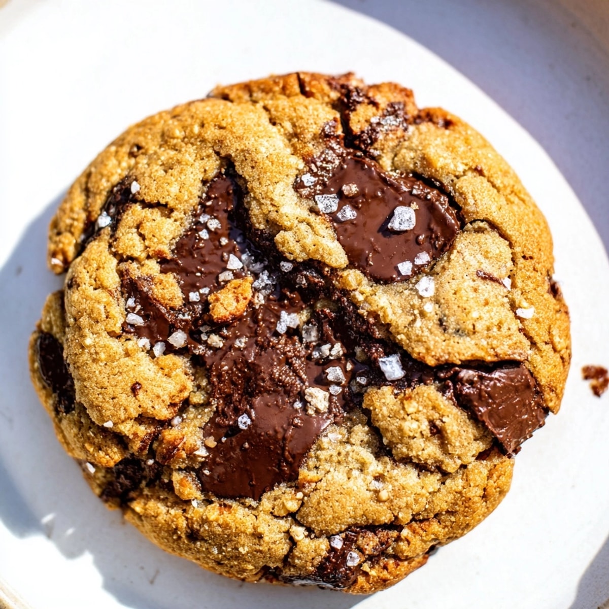 Freshly baked Tahini Chocolate Chip Cookies cooling on a rack, ready to be enjoyed.