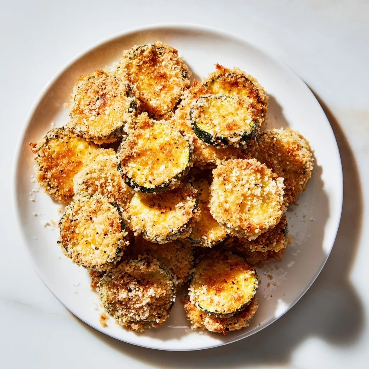 Perfectly baked Parmesan zucchini chips, featuring a savory crunch and flavorful bite, ideal snack.