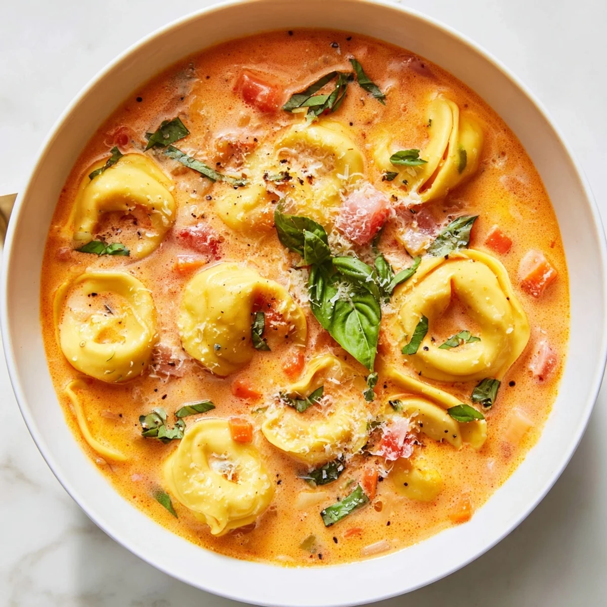 Creamy Tomato Tortellini Soup