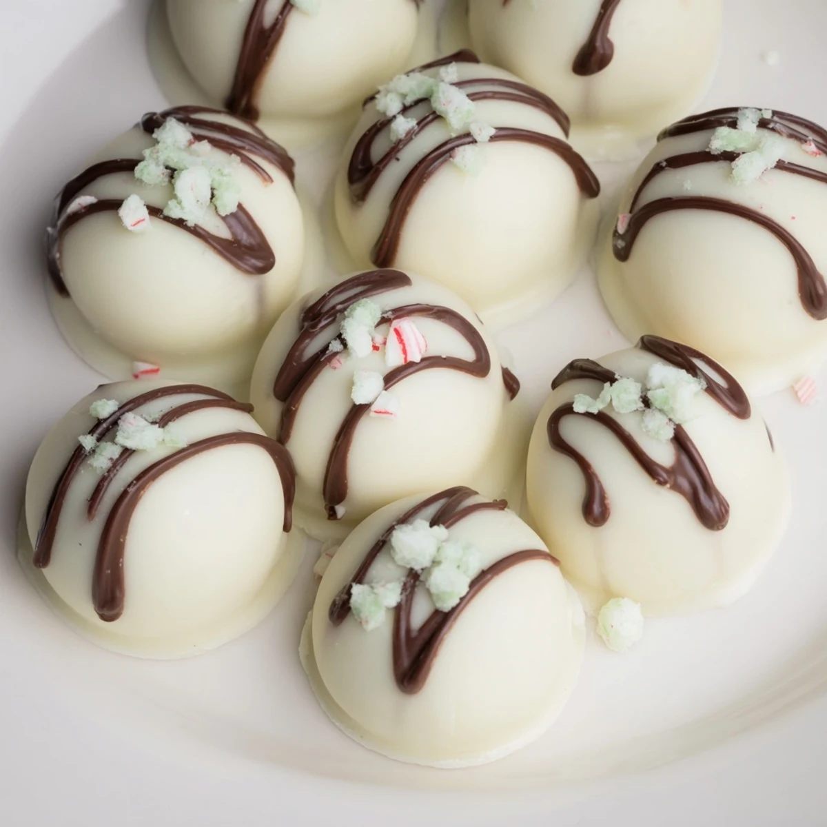 Close-up of freshly made Peppermint Cream, a soft, creamy confection with a strong mint aroma.