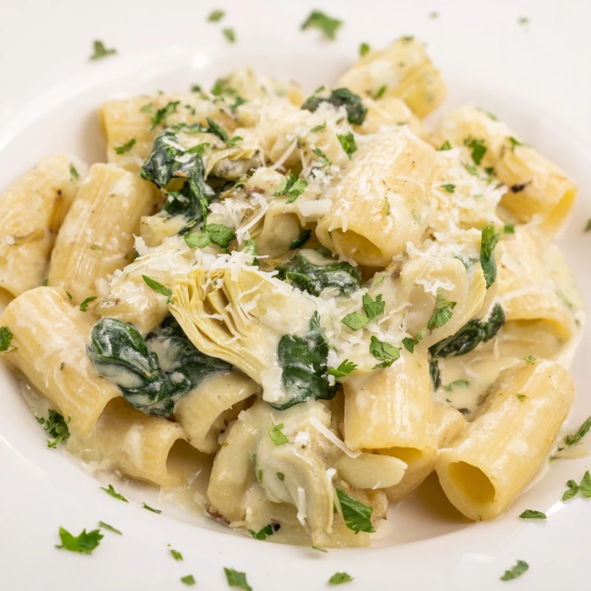 Creamy Spinach Artichoke Pasta
