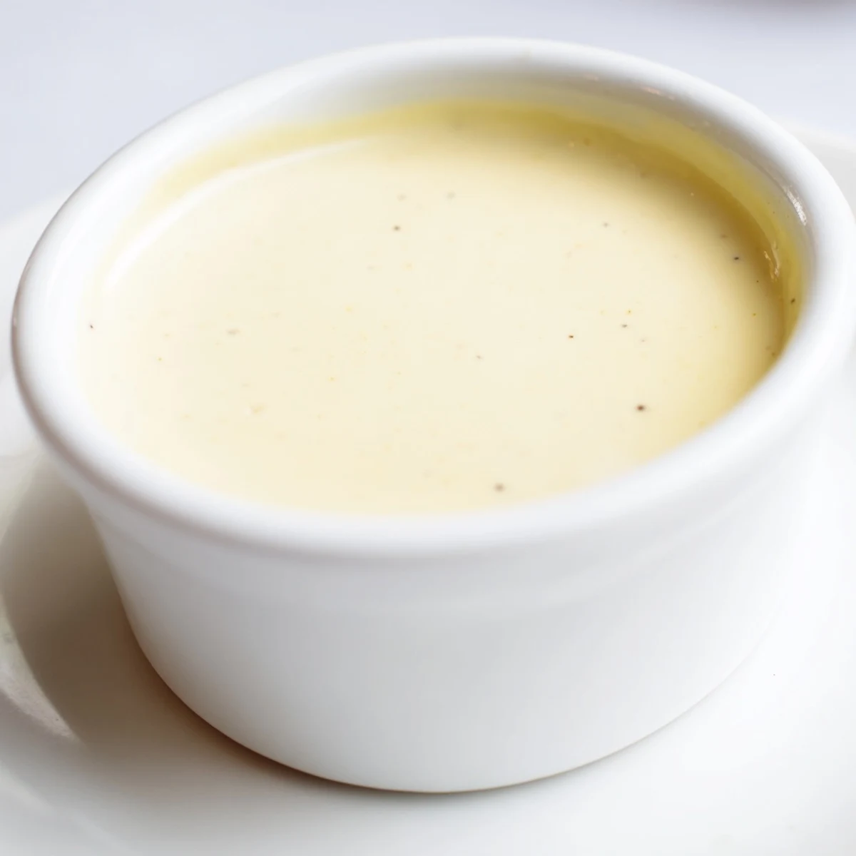 A visually appealing photo of creamy custard, perfectly set and ready for a sweet dessert.