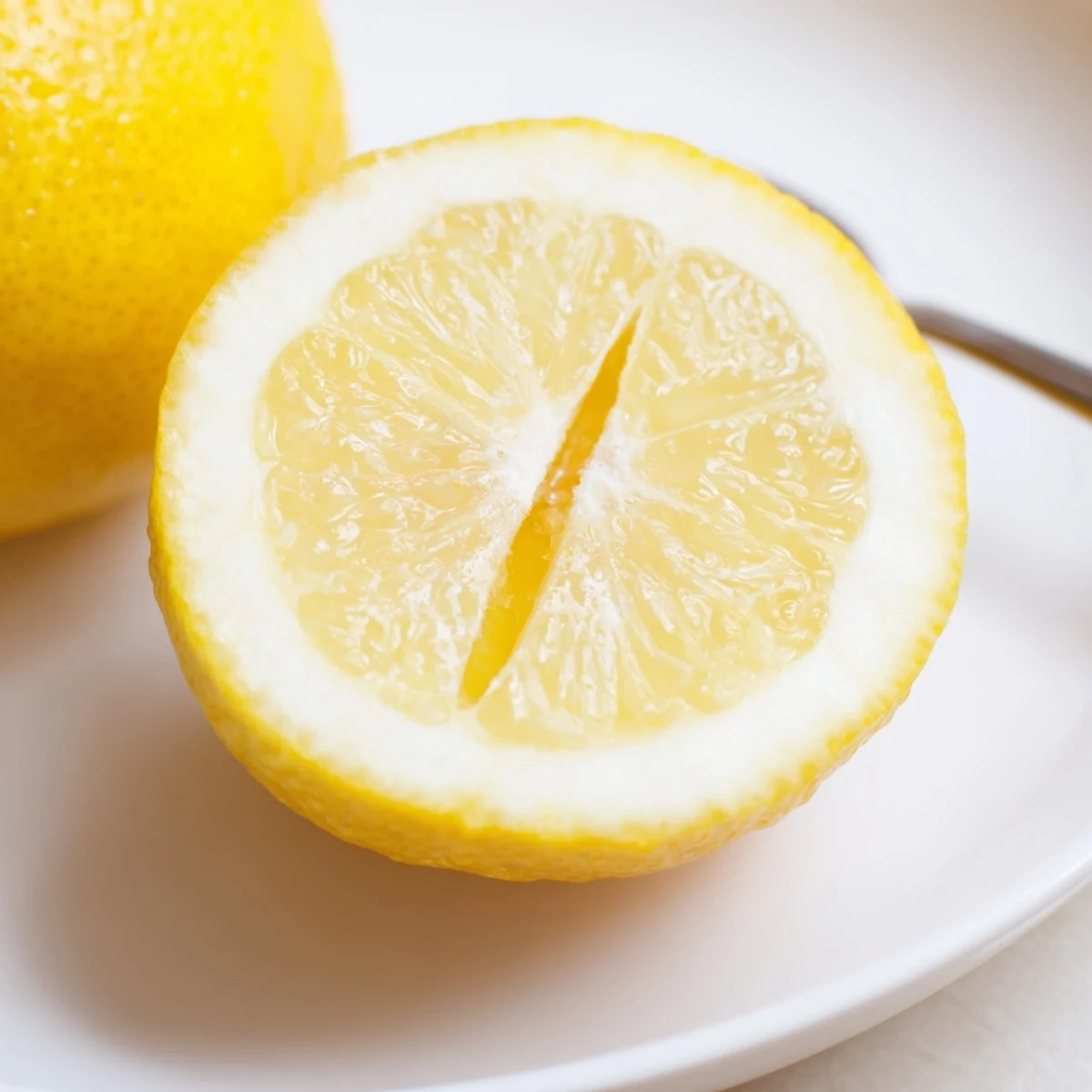 Close-up of a juicy lemon wedge, ideal for garnishing cocktails or flavoring fish dishes.