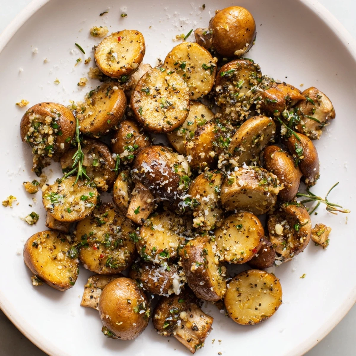 Garlic Herb Roasted Mushrooms