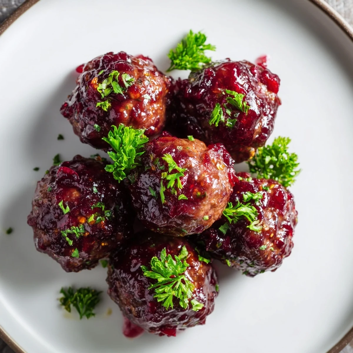 Tantalizing cranberry orange glazed meatballs simmering in a vibrant, glossy sauce, ready to serve.