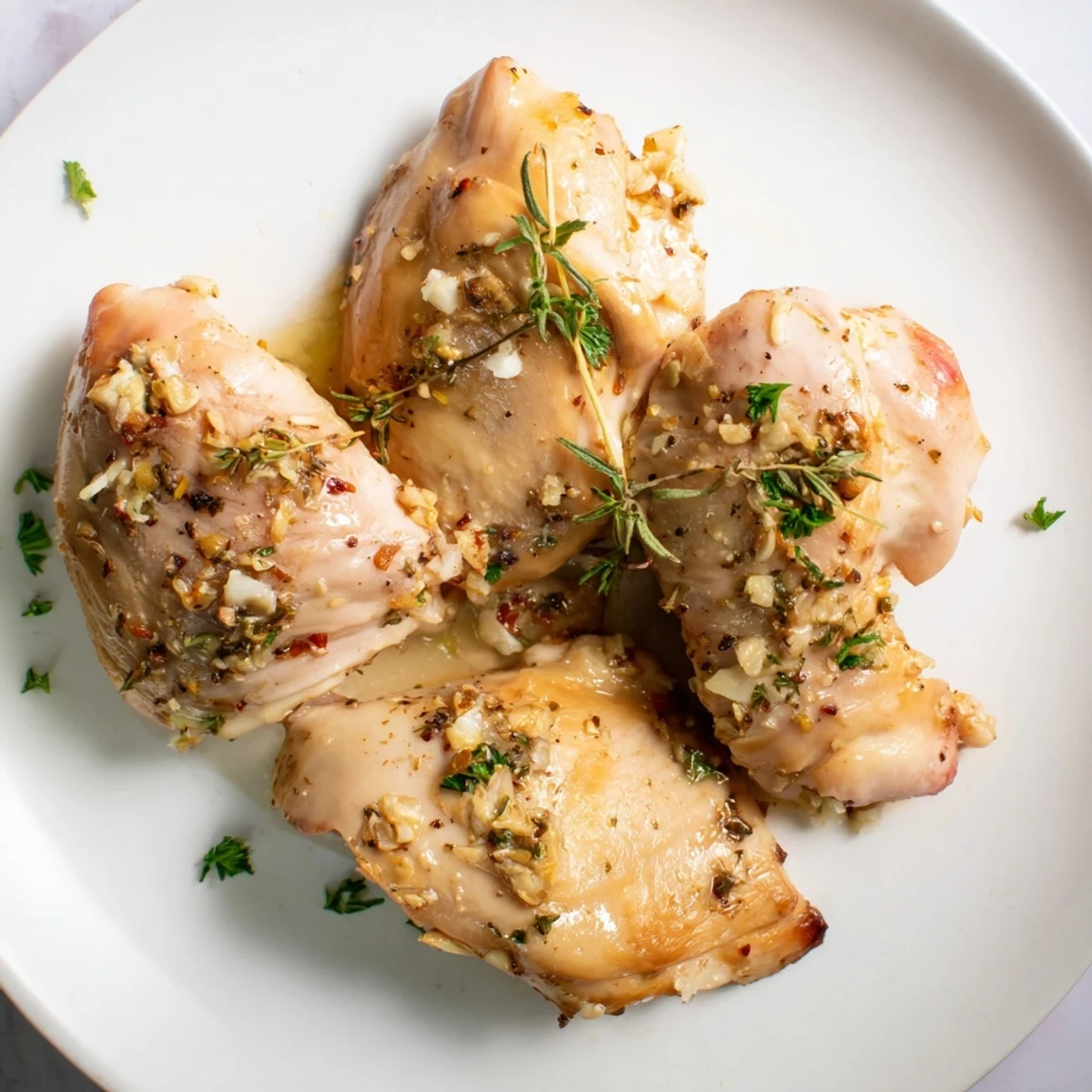 Perfectly cooked roasted chicken breast, juicy from the oven, offering a delightful aroma.
