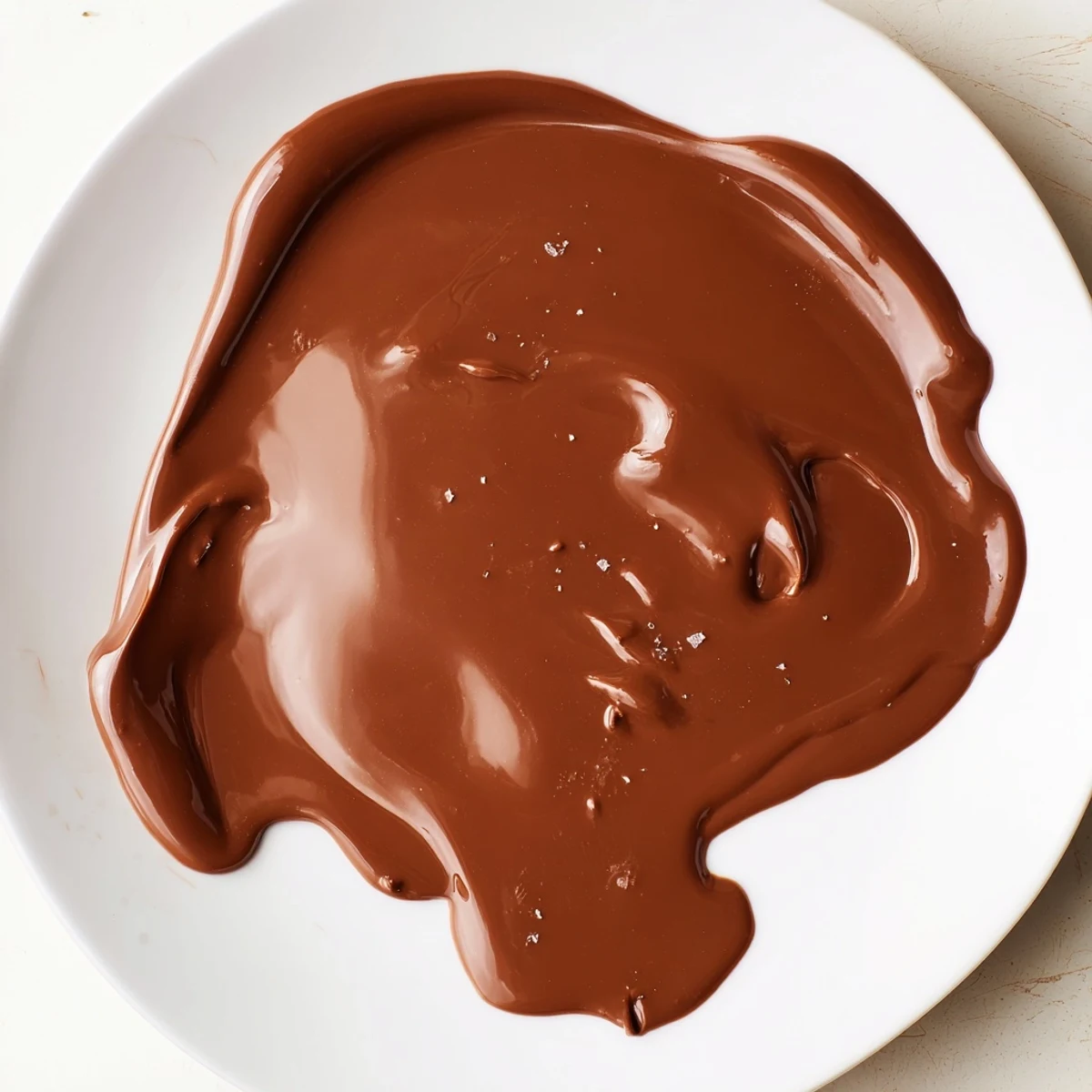 Warm melted chocolate bar sauce, ready to pour over ice cream for a decadent treat tonight.
