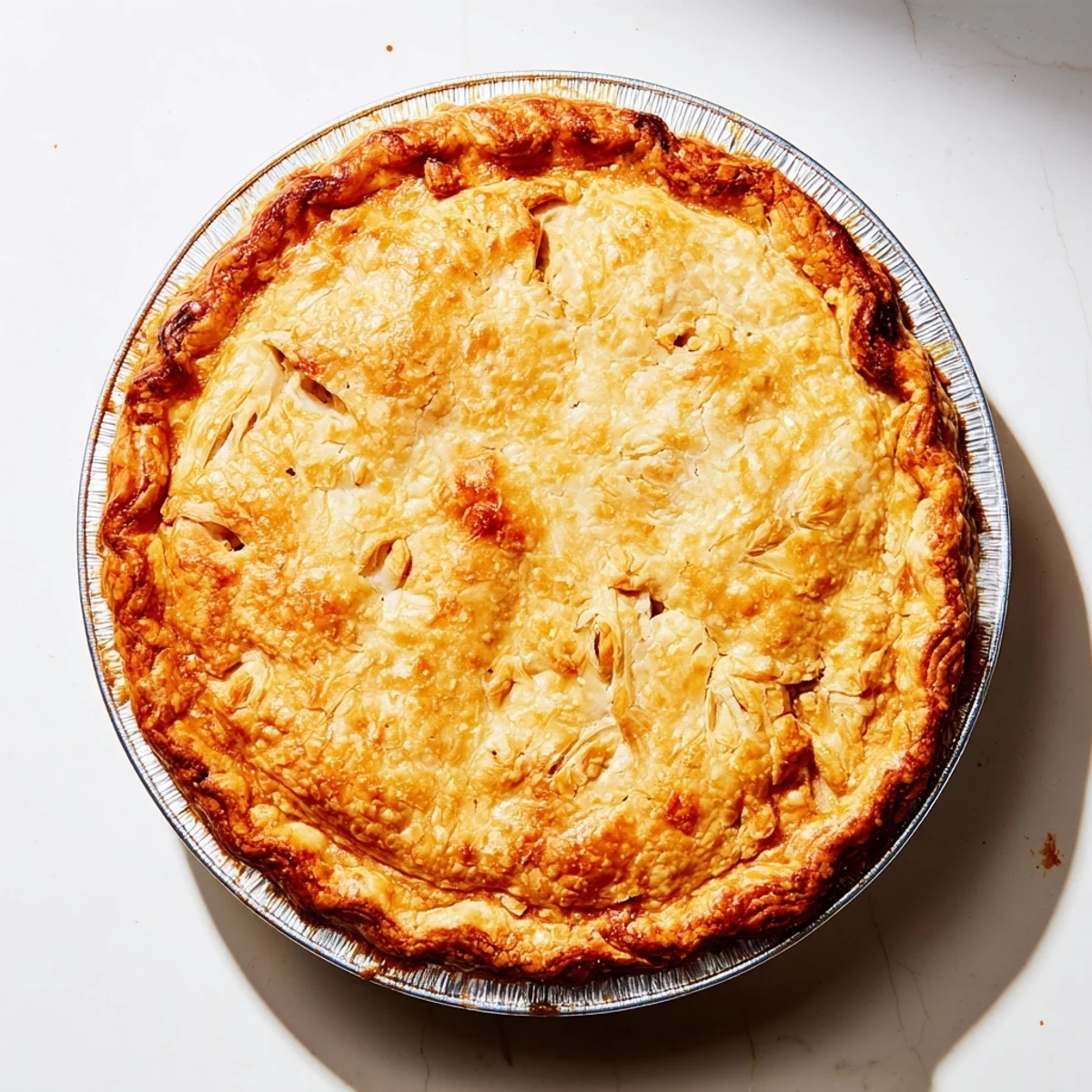 Golden, flaky Savory Pie Crust ready to be filled, anticipating a delicious and comforting meal.