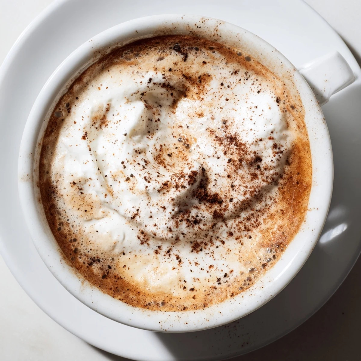 Steaming spiced coffee blend in a mug, its cinnamon aroma promising a cozy, flavorful treat.