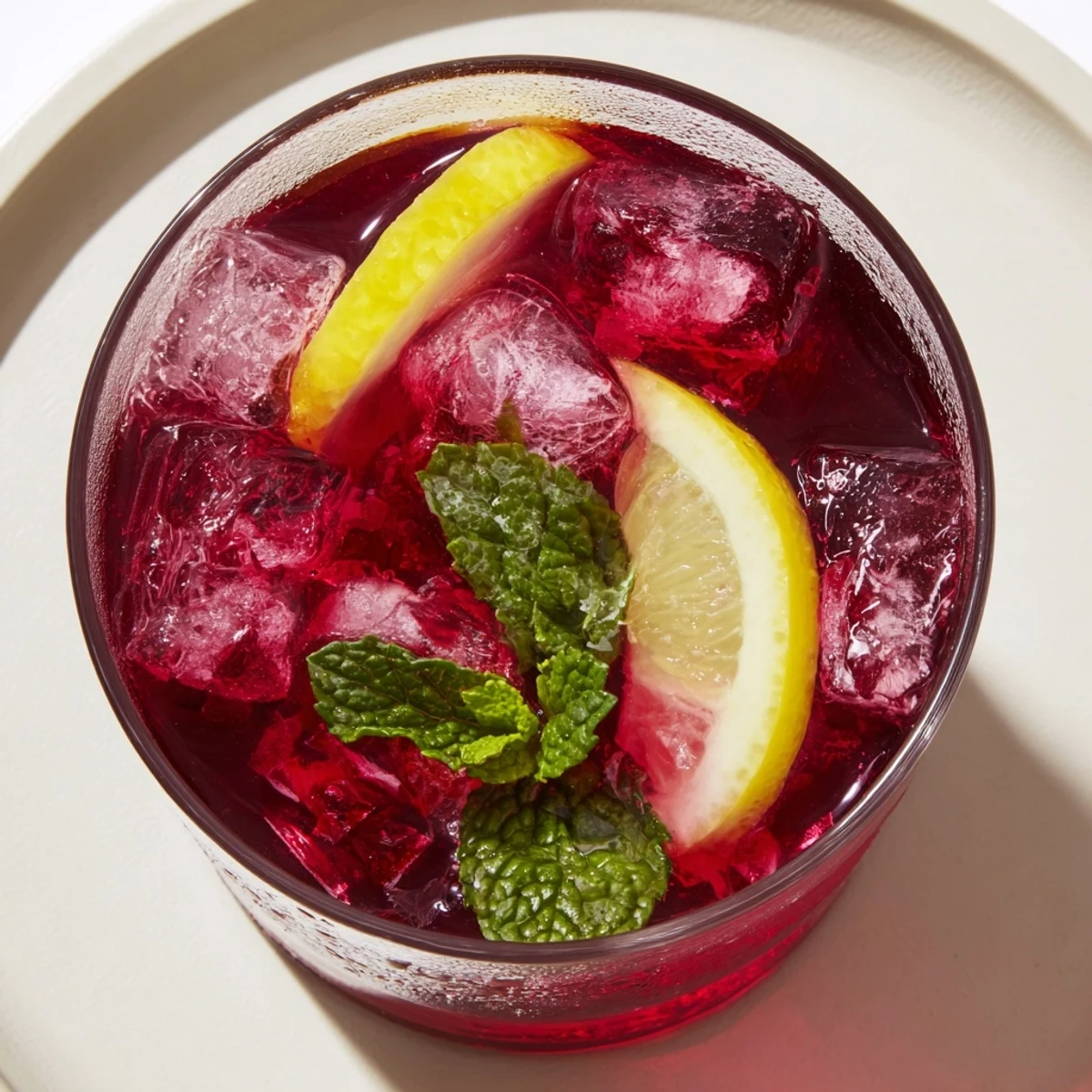 Homemade Cranberry Lemonade, a vibrant vegan beverage perfect for a hot summer day.