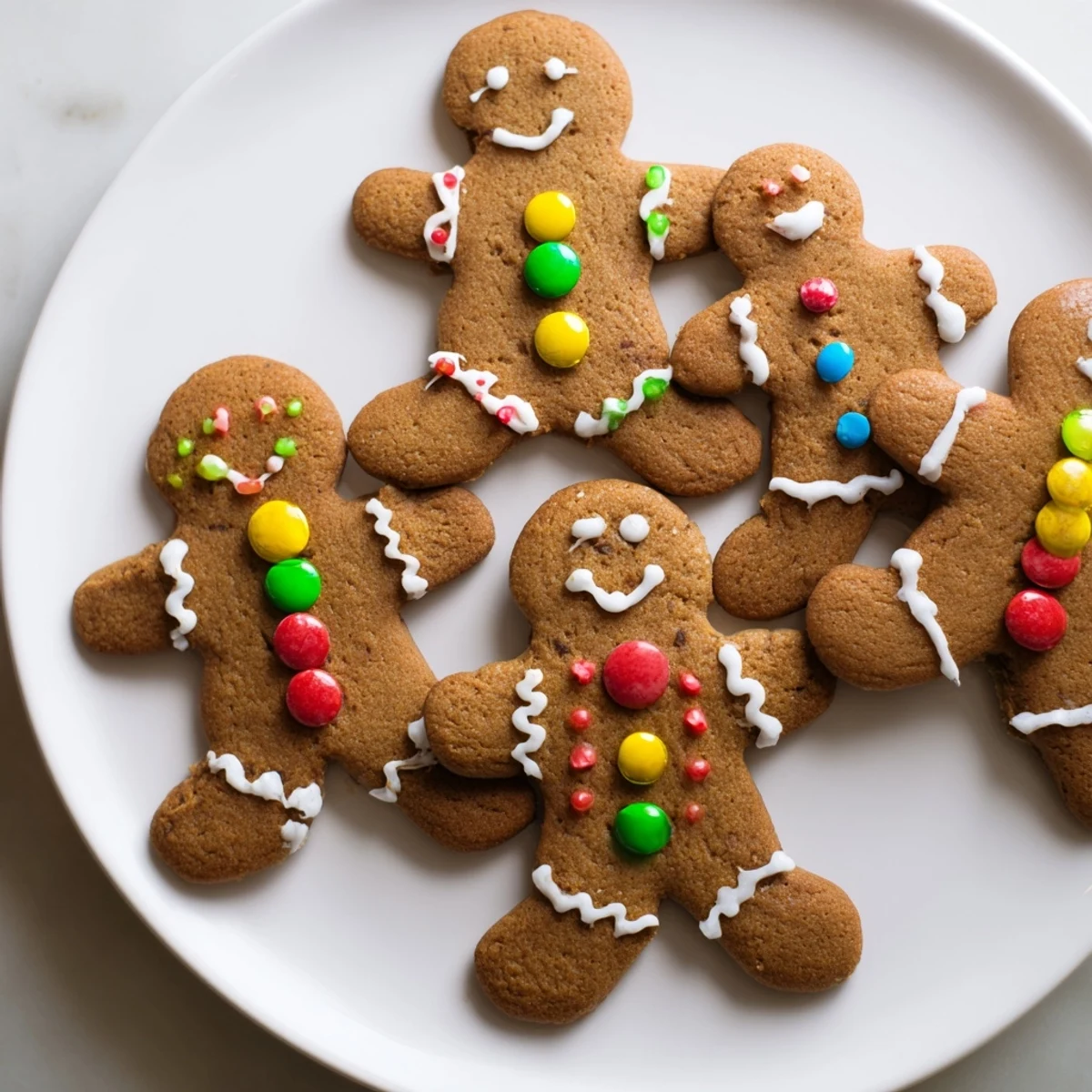 Adorable, festive gingerbread men cookies on a cooling rack, anticipating holiday fun and sweet flavors.