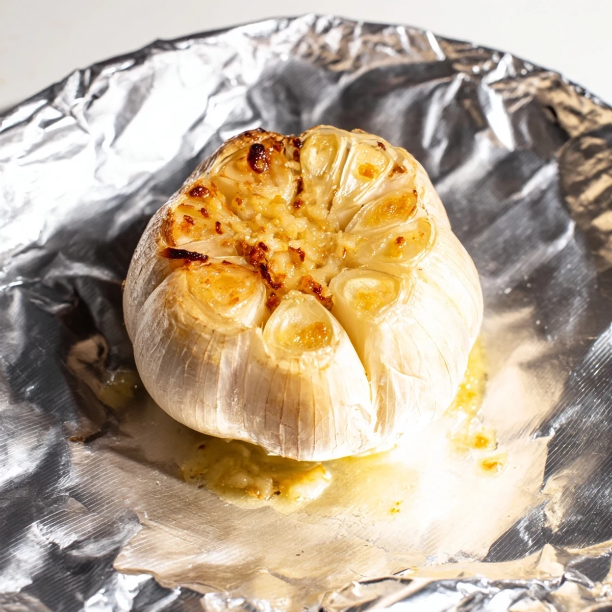 Warm, creamy roasted garlic, perfectly caramelized after baking for a deeply savory flavor.