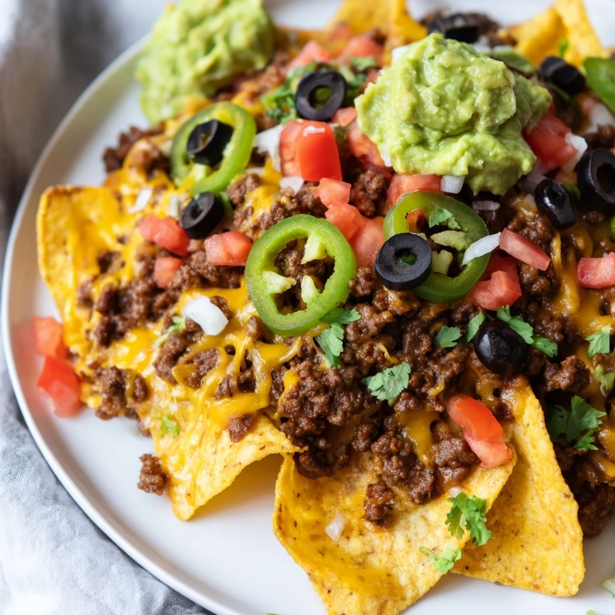 Beef Nachos with Guacamole