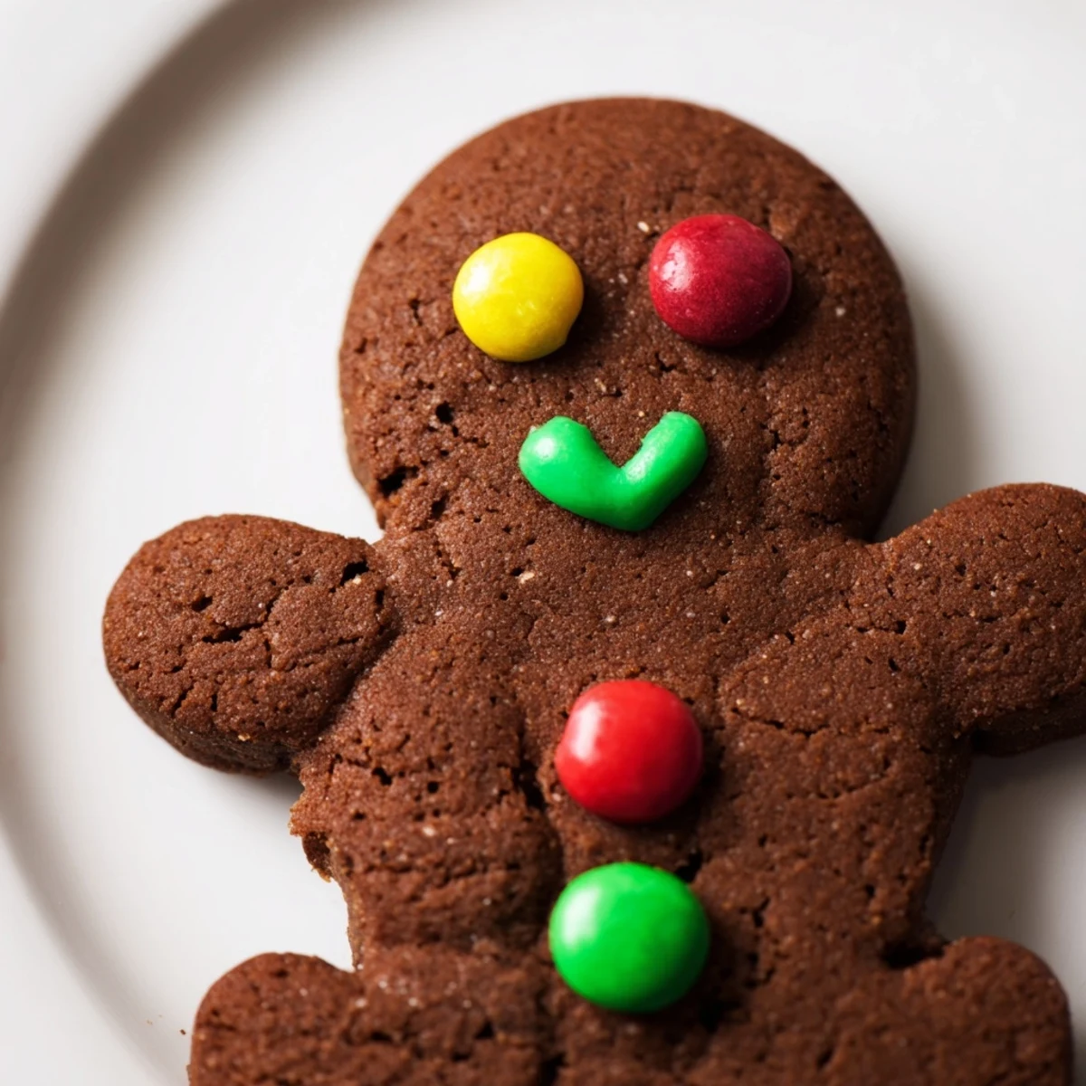 Freshly baked Gingerbread Men Biscuits with spiced molasses cookies on a wire rack.