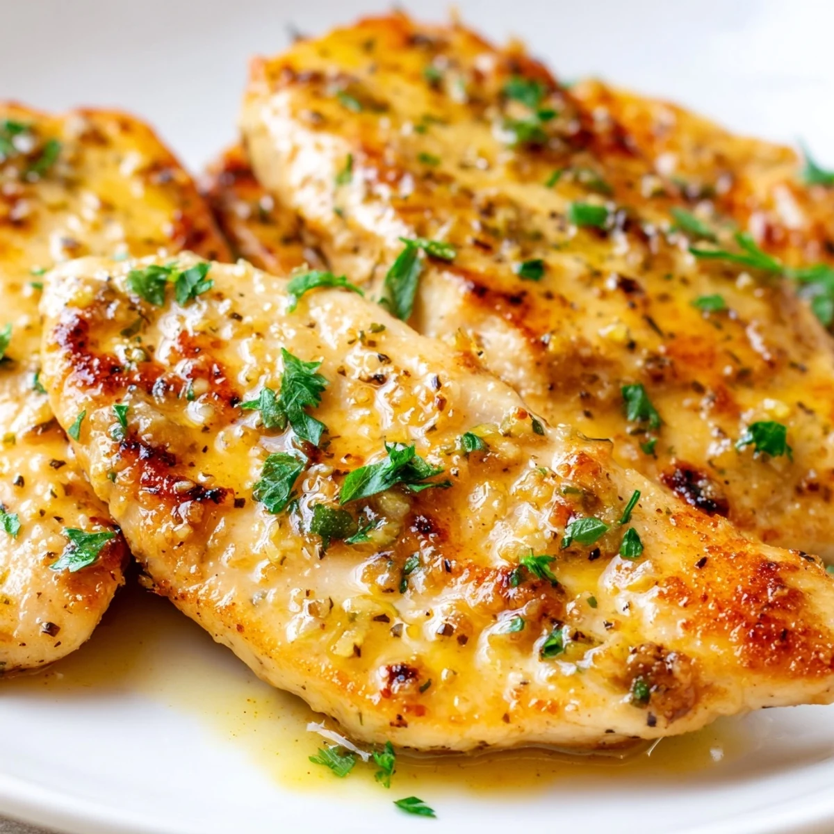 Sliced Lemon Dinner Chicken breast revealing juicy meat, served with roasted vegetables and a glass of white wine.