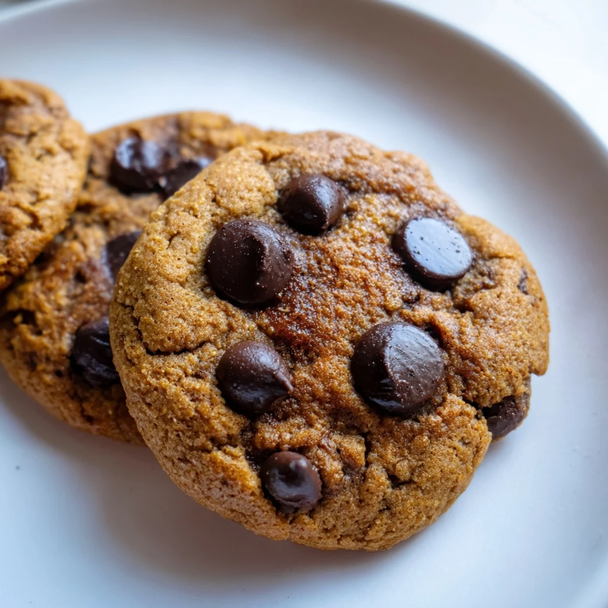 Golden Vietnamese cinnamon chocolate chip cookies with gooey melted chocolate centers on a wire cooling rack