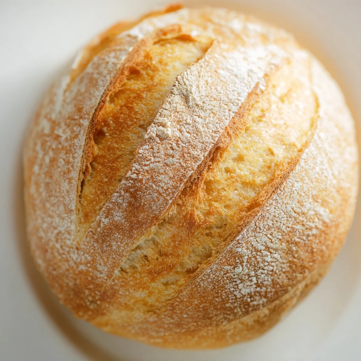 Warm homemade crusty French bread rolls served on a wooden cutting board with butter