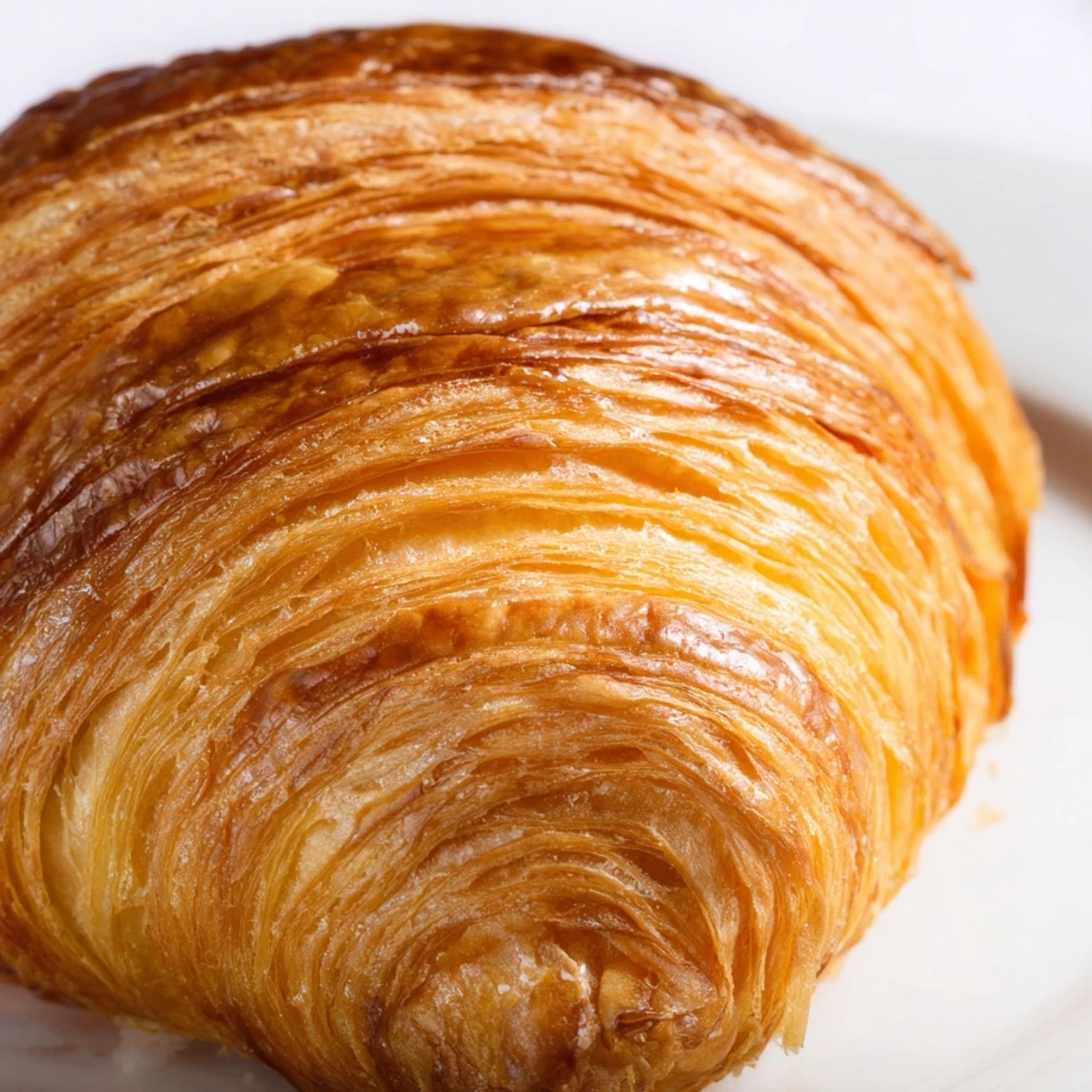 Sliced homemade croissant bread revealing tender flaky interior perfect for breakfast toast