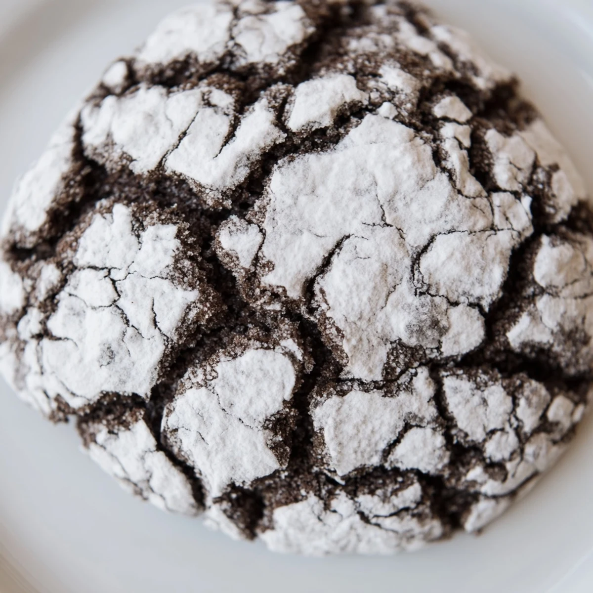 Chewy spiced gingerbread crinkle cookies stacked on a wire cooling rack with powdered sugar
