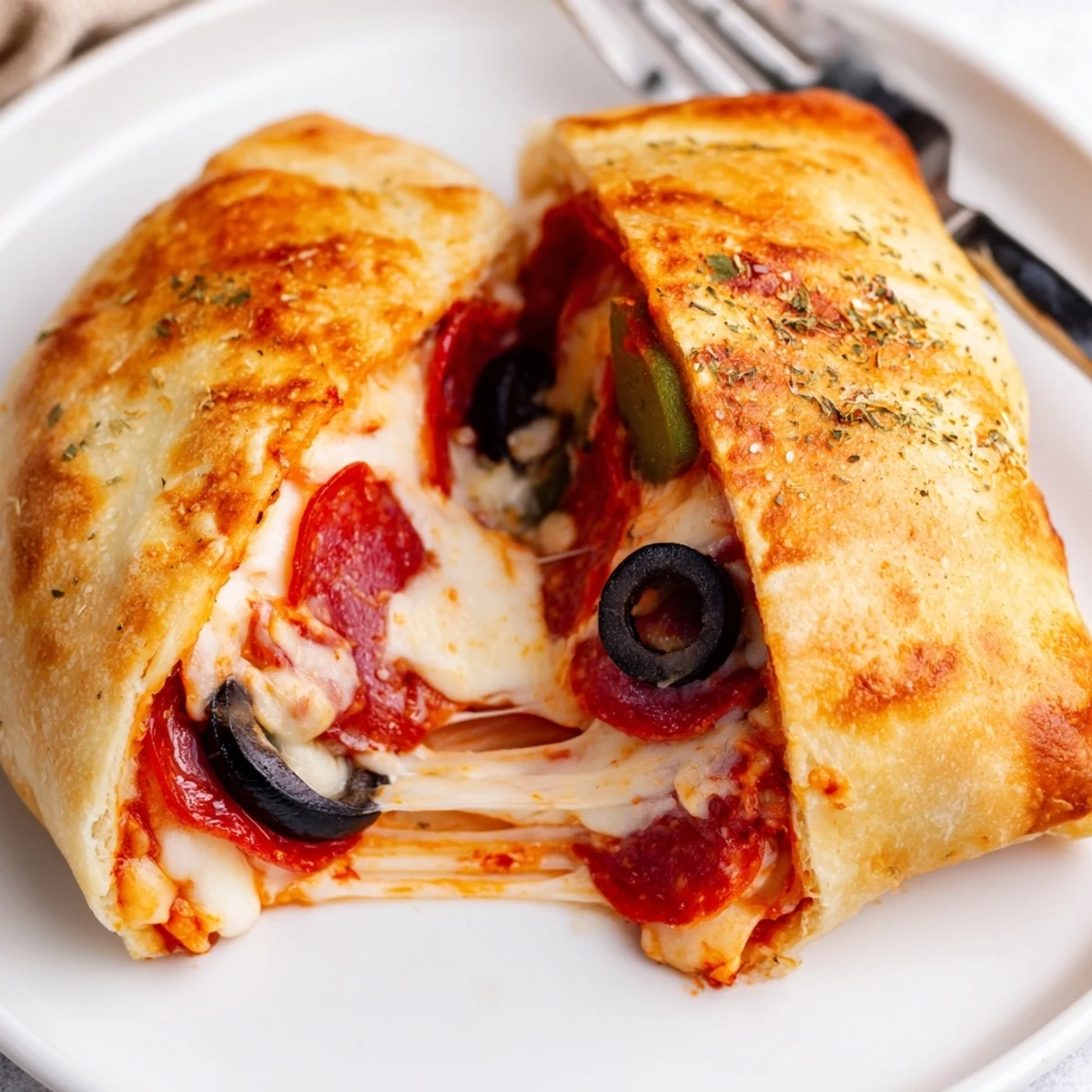 Crispy buttered Pie Iron Pizza Pockets oozing mozzarella, served with lemonade