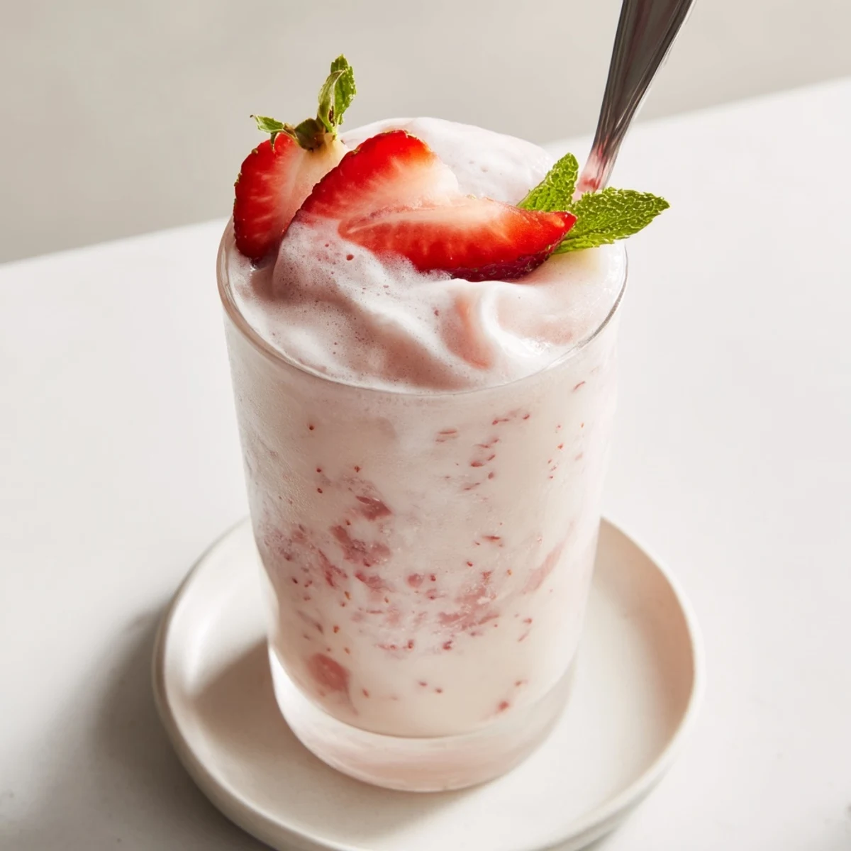Summer-ready Strawberry Coconut Cooler Recipe served over crushed ice, bright lime aroma