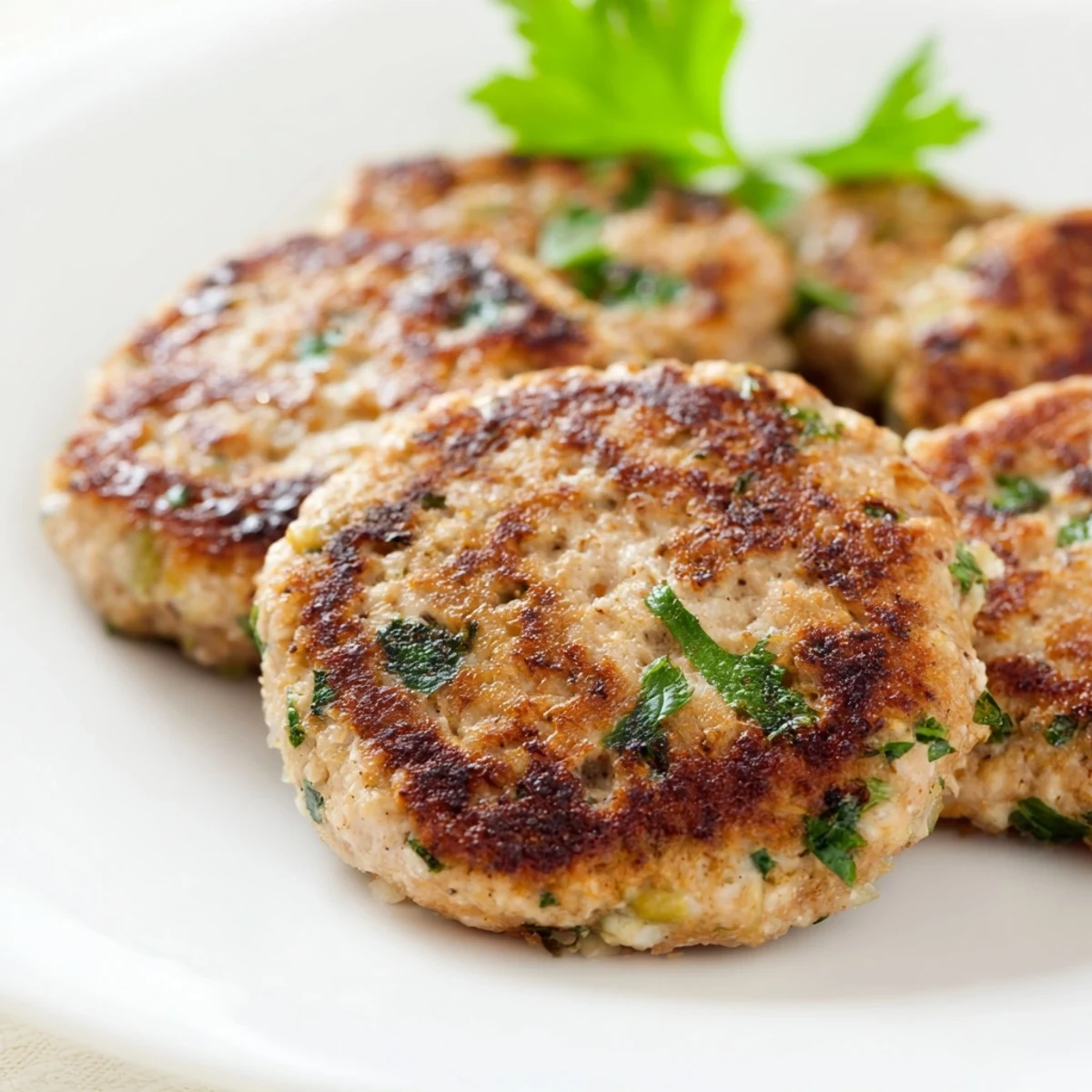 Turkey patties with refreshing arugula pea salad featuring cherry tomatoes and red onion