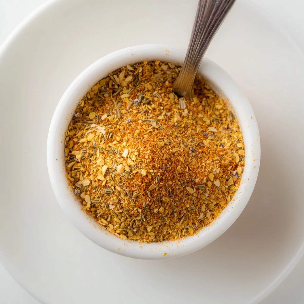 Spoonful of Vegan Chicken Seasoning For Rubs Marinades And Broth, savory, golden