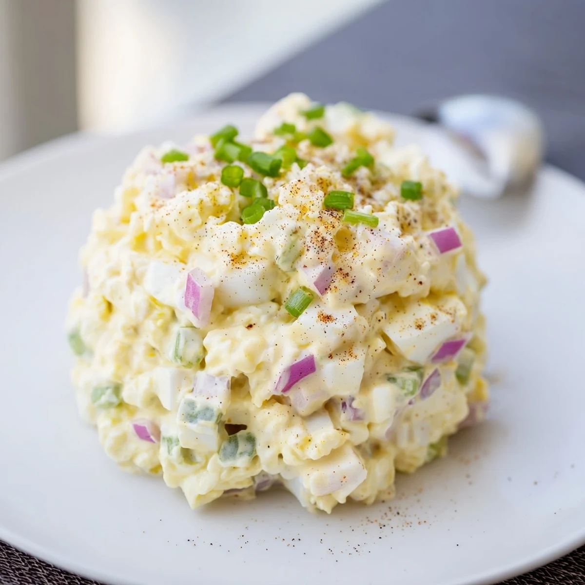Hearty Classic Egg Salad Recipe served in lettuce cups, bright lemon and herbs.