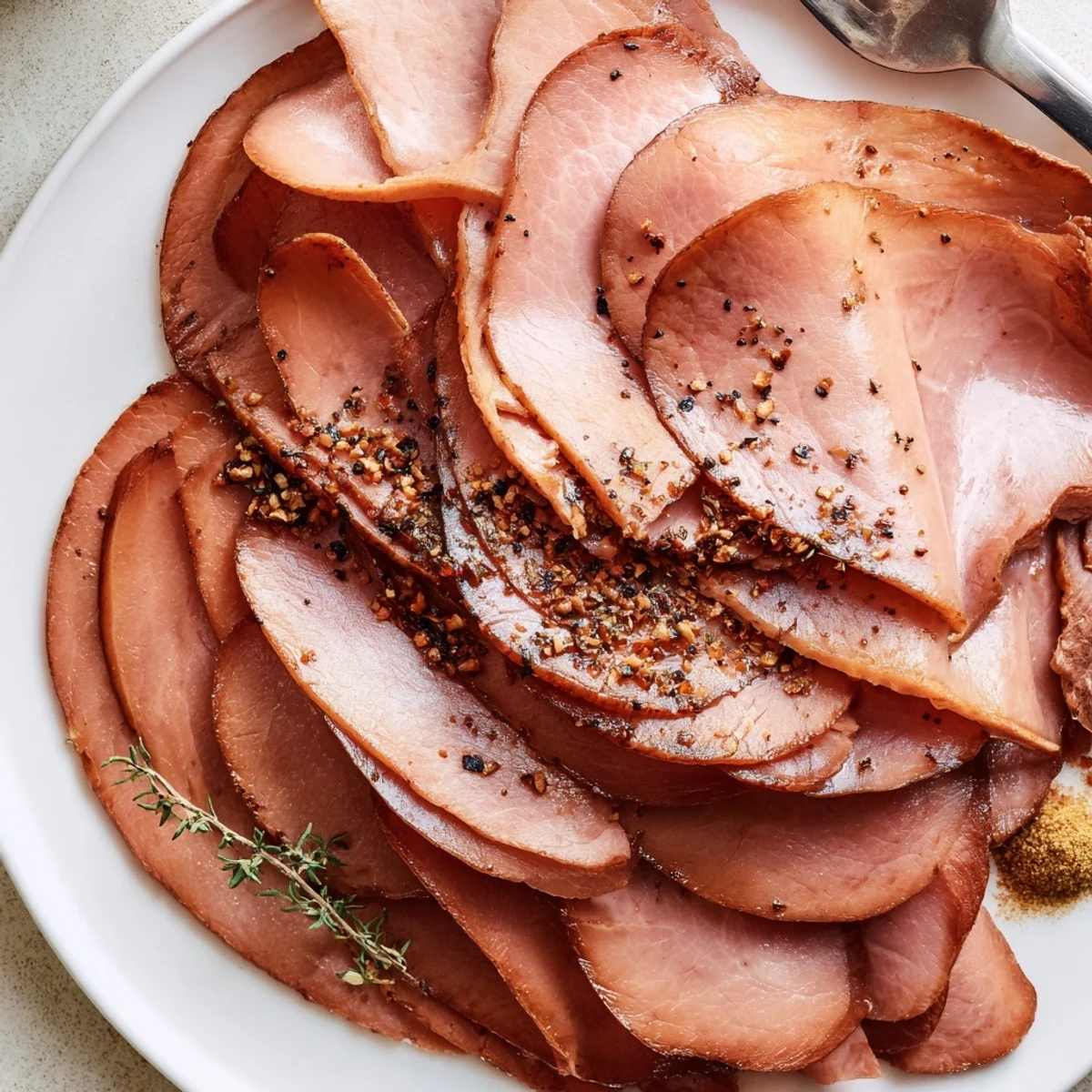 Sliced Homemade Sandwich Deli Meat arranged on board, tender and juicy  