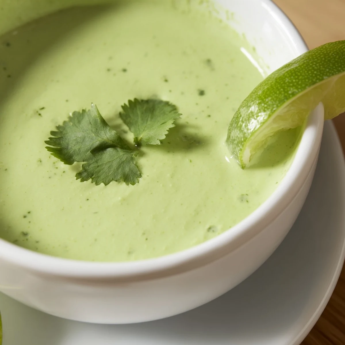 Creamy cilantro lime sauce drizzled over grilled chicken tacos with fresh diced tomatoes