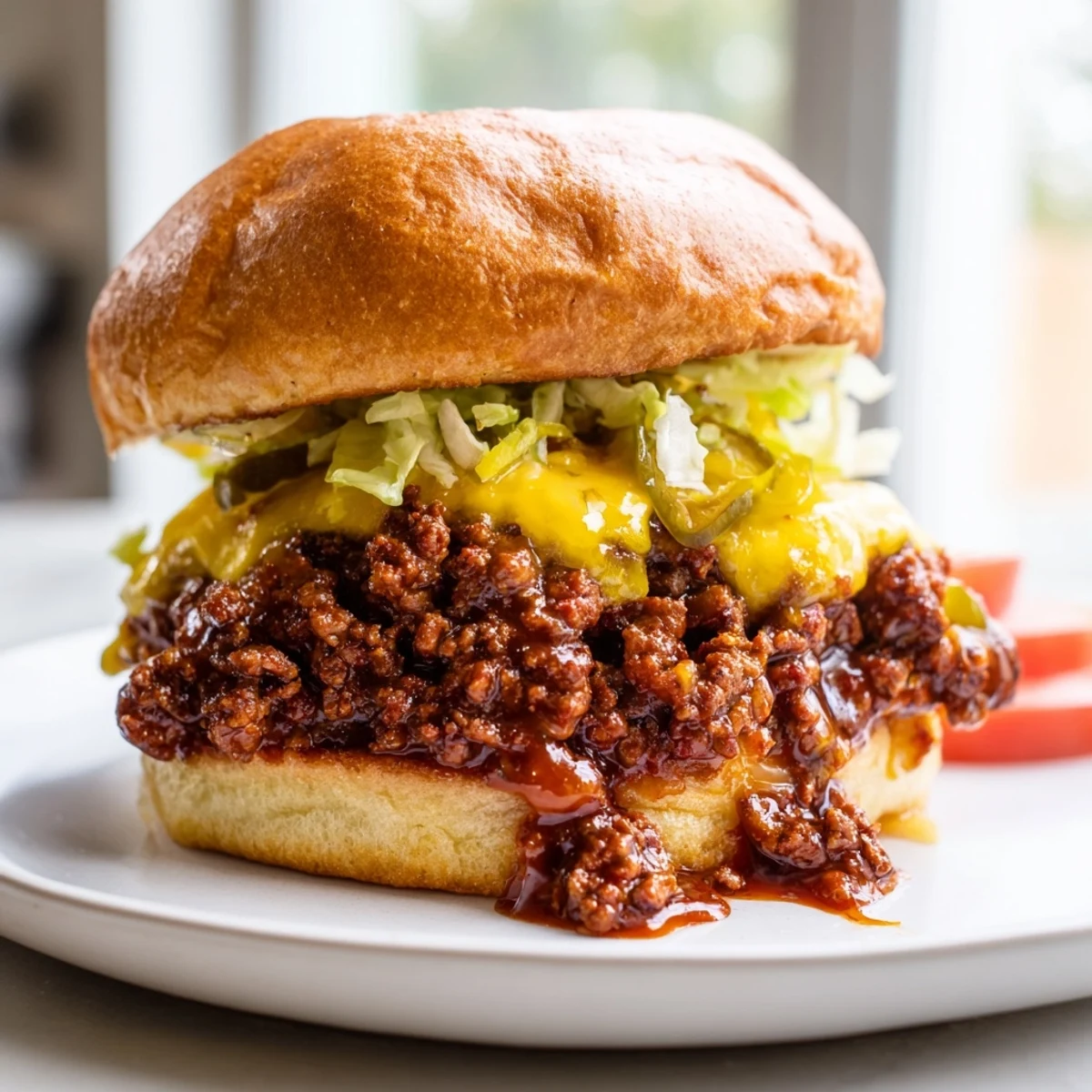 Hearty Smash Burger Sloppy Joes overflowing with savory beef on a buttery bun