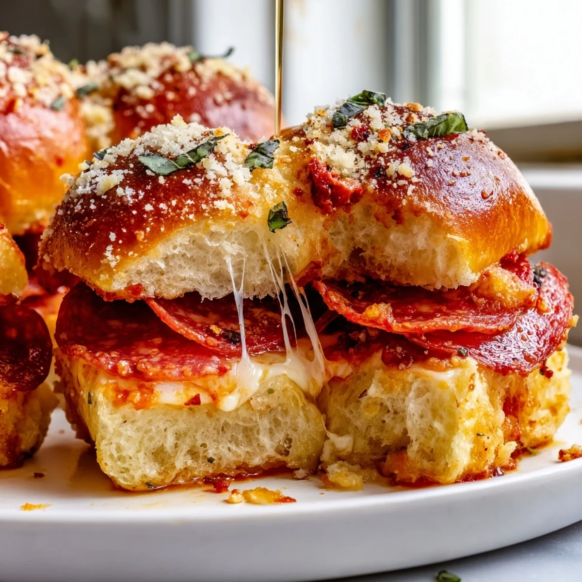 Hot Honey Pepperoni Sliders