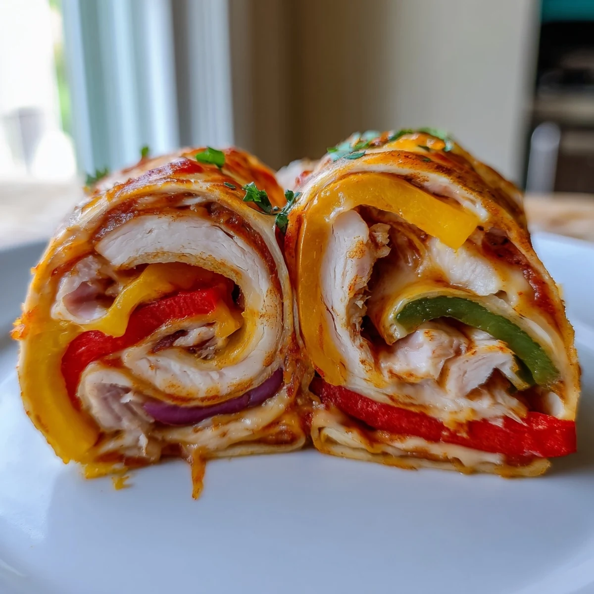 Baked Chicken Fajita Roll Ups