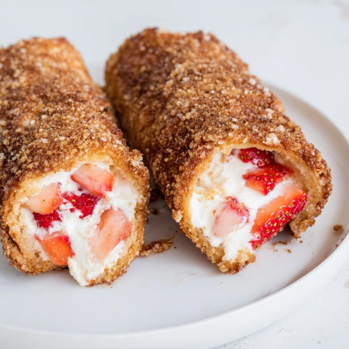 Warm Strawberry Cream Cheese Roll Ups with a sweet strawberry and cream cheese filling  