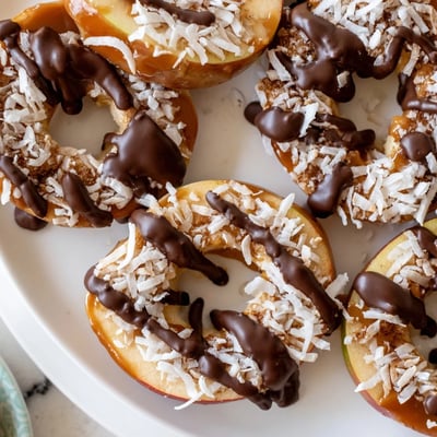 Crisp Samoa Apple Slices arranged on parchment, sprinkled with flaky sea salt.
